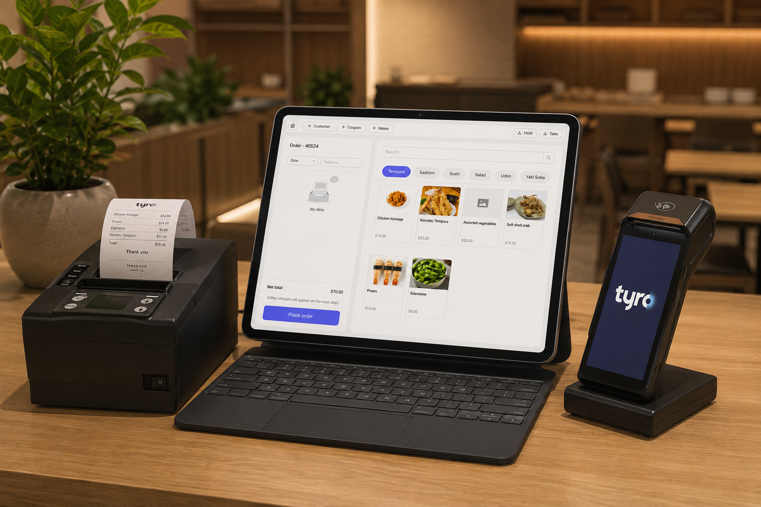 Guest scanning QR code menu in restaurant